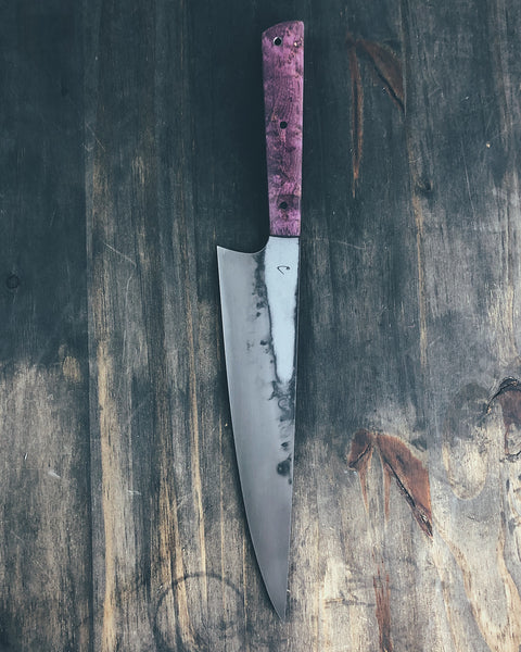 247mm Chefs Knife with Maple Burl